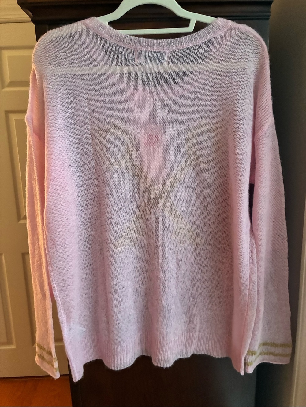 Wildfox Pink Gold Key Sweater Alpaca Wool Blend Size Small NWT - Picture 7 of 8